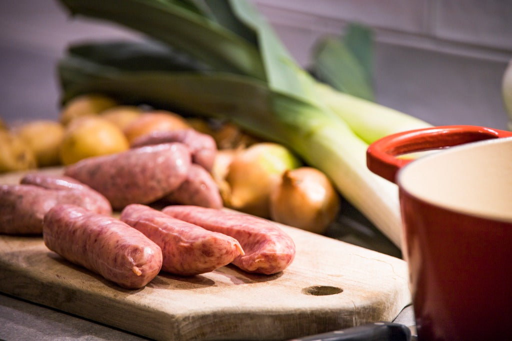 07693 Pork & Leek Sausage Thin ( 2.5kg )